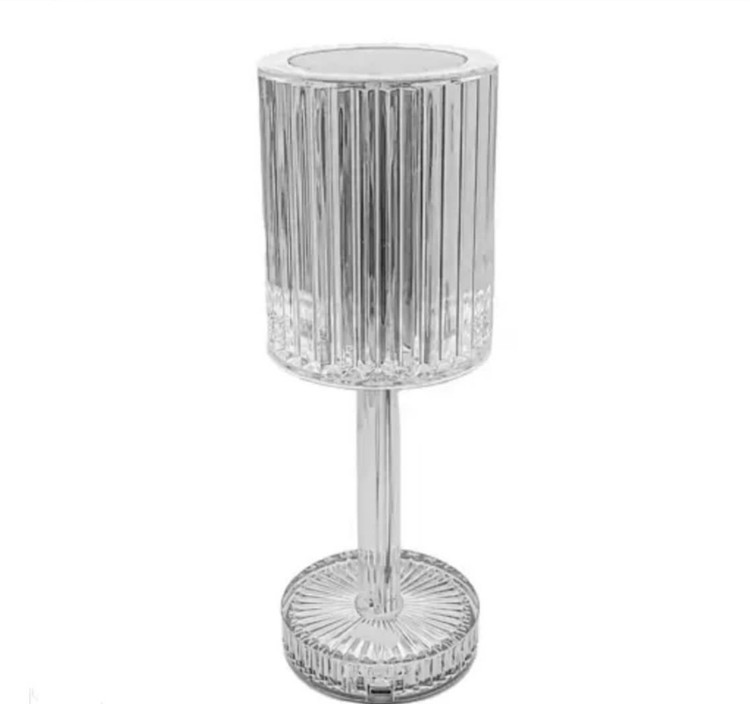 چراغ رومیزی کریستالی LED ایجاد الگوی نوری الماسی روی میز و دیوار